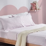 Sleep Zone Kids Printed Twin Bed Sheets Set 3-Piece - Super Soft & Cute Kids Sheet Set with Flat Sheet, Fitted Sheet, Pillowcase (Twin, Little Bouquet Red)