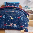 thumbnail image 1 of Sleep Zone Twin Kids Bedding Comforter Set, 5 Piece Boy Cool Durable Children Bed in a Bag, Knight‘s Tale, 1 of 7