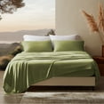 thumbnail image 1 of Sleep Zone King Sheets Set - 4 Piece Bedding - Jersey Knit Cooling Sheet Set - Soft and Fade Resistant - Easy Care - Deep Pocket (King,Green), 1 of 7