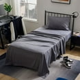 thumbnail image 1 of Sleep Zone Luxury Embossed Twin Bed Sheets Set for Kids, Four-Leaf Clover Pattern Sheet & Pillowcase Sets 3 Piece - Super Soft, Wrinkle Free, Fade Resistant, Deep Pocket 16" (Grey, Twin), 1 of 7