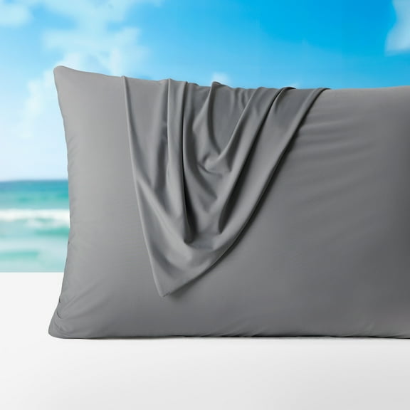 Sleep Zone Nanotex Cooling Pillowcases - 2 Pack, Silky Pillow Cases for Hair and Skin, Breathable Bedding for Summer and Hot Sleepers, Zippered Pillow Covers(Dark Grey, King)
