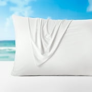 Sleep Zone Nanotex Cooling Pillowcases - 2 Pack, Silky Pillow Cases for Hair and Skin, Breathable Bedding for Summer and Hot Sleepers, Zippered Pillow Covers(Wh
