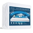 thumbnail image 1 of Sleep Zone Waterproof Mattress Protector, Soft Breathable Cotton Terry Mattress Cover, Washable Noiseless Bed Cover Deep Pocket 8"-21" (King, White), 1 of 6