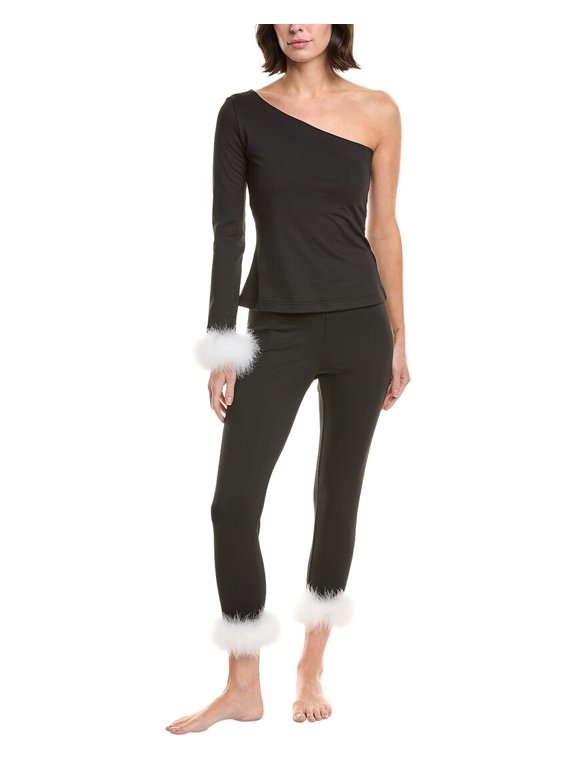 womens 2pc Weekend Chic Lounge Se, s, Black