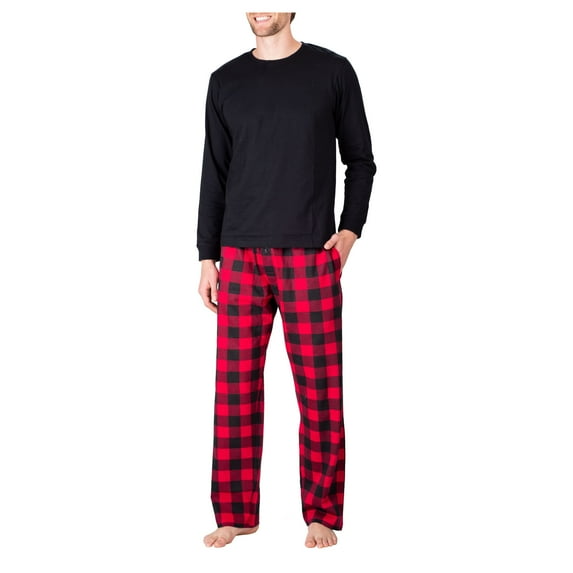 SLEEPHERO Adult Mens 2 Piece Long Sleeve Knit Pajama Set (Sizes S-XXXL)