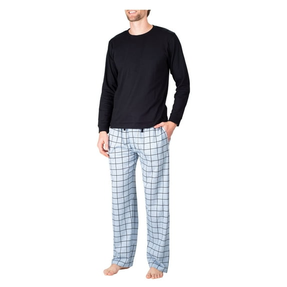 SLEEPHERO Adult Mens 2 Piece Long Sleeve Knit Pajama Set (Sizes S-XXXL)