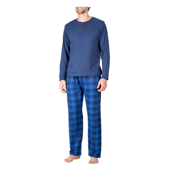 SLEEPHERO Adult Mens 2 Piece Long Sleeve Knit Pajama Set (Sizes S-XXXL)