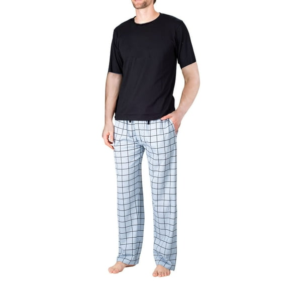 SLEEPHERO Adult Mens 2 Piece Short Sleeve Knit Pajama Set (Sizes S-XL)