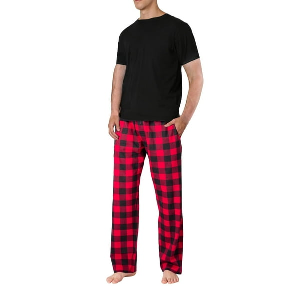 SLEEPHERO Adult Mens 2 Piece Short Sleeve Knit Pajama Set (Sizes S-XL)