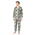 thumbnail image 1 of SLEEPHERO Adult Onesie Men Cozy Christmas Holiday Mens Onsie Pajamas Adult Pajamas For Men Flannel Adult Mens PJs Camo Medium, 1 of 4