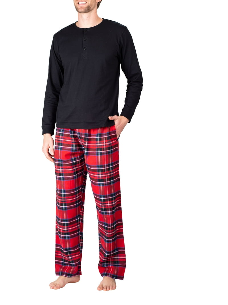 pajama pants men's piece flannel pajamas