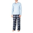 thumbnail image 1 of SLEEPHERO Men’s Pajama Set Flannel Pajamas For Men 2 Piece PJ Set with Plaid Pajama Pants and Long Sleeve Henley T-Shirt Sky Blue Berkshires Plaid XX-Large, 1 of 4