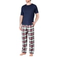 thumbnail image 1 of SLEEPHERO Men's Sleep Short Sleeve Flannel Pajama Pant Set, 1 of 3