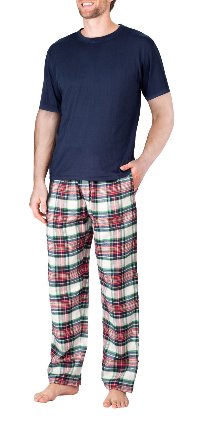 Short sleeve flannel pajamas hot sale