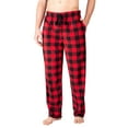 thumbnail image 1 of SLEEPHERO Mens Pajama Pants Fleece Pajama Pants For Men Comfortable Soft Christmas Pajamas Plaid Pajama Bottoms Classic Buffalo Check Small, 1 of 4