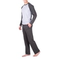 thumbnail image 1 of SLEEPHERO Mens Pajama Set Long Sleeve 2 Piece Raglan Mens Sleepwear Set Pjs for Men Heather Grey w/ Black Small, 1 of 1