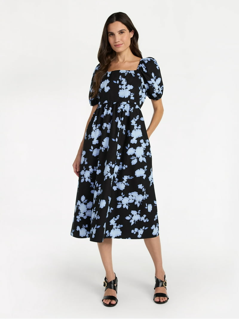 midi dress with sleeves near me Women's 3/4 Sleeve Midi Dresses