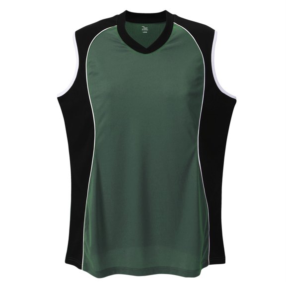 SLEEVELESS V NECK JERSEY WOMEN'S-DARK GREEN-MEDIUM