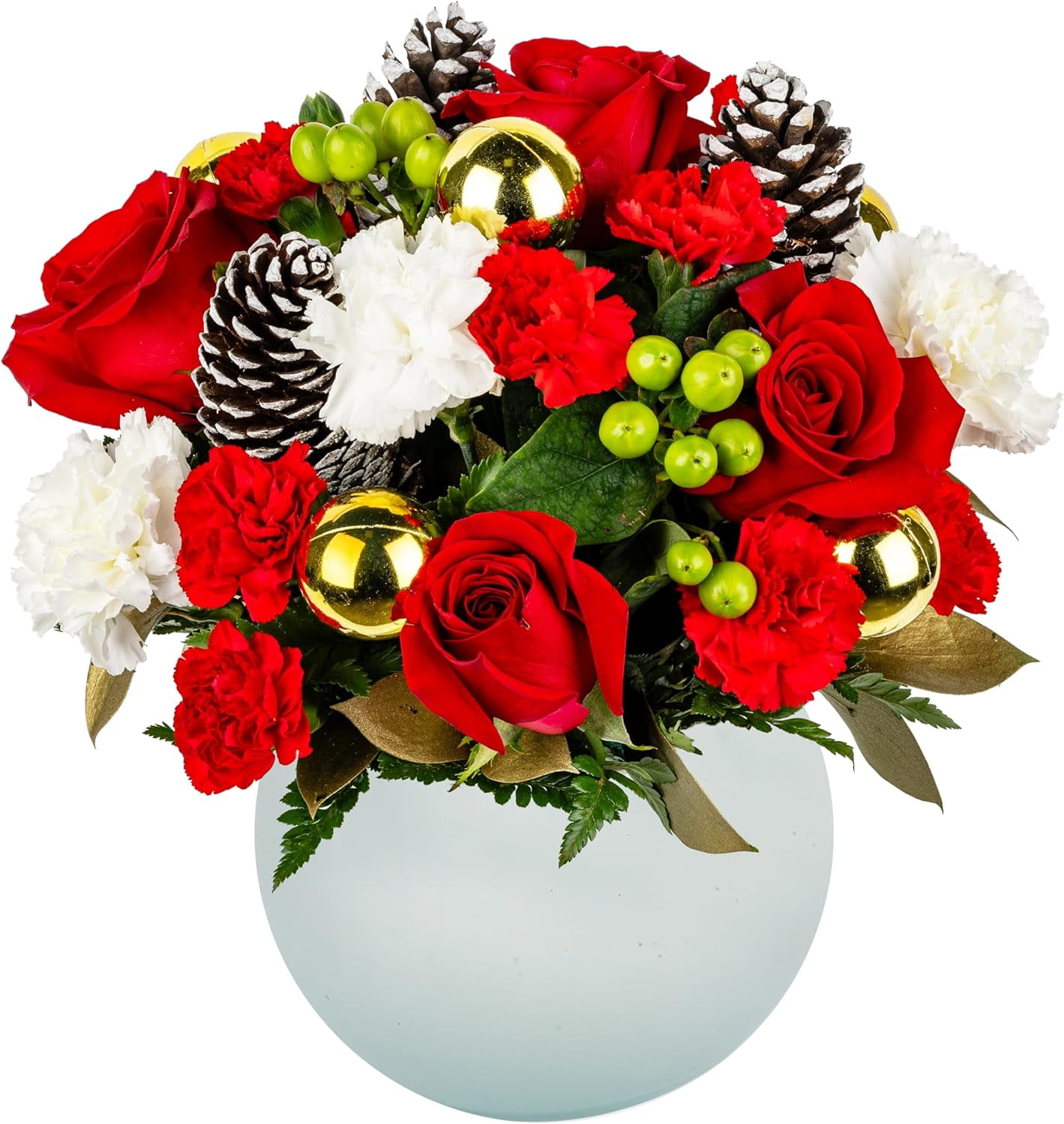 SLEIGH BELLS CHRISTMAS FRESH FLOWER ARRANGEMENT Designed by Arabella