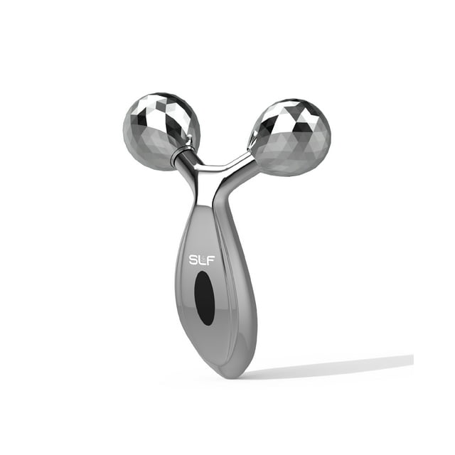 Tzumi SLF 3D Beauty Face Roller, Facial Massager Roller, Silver