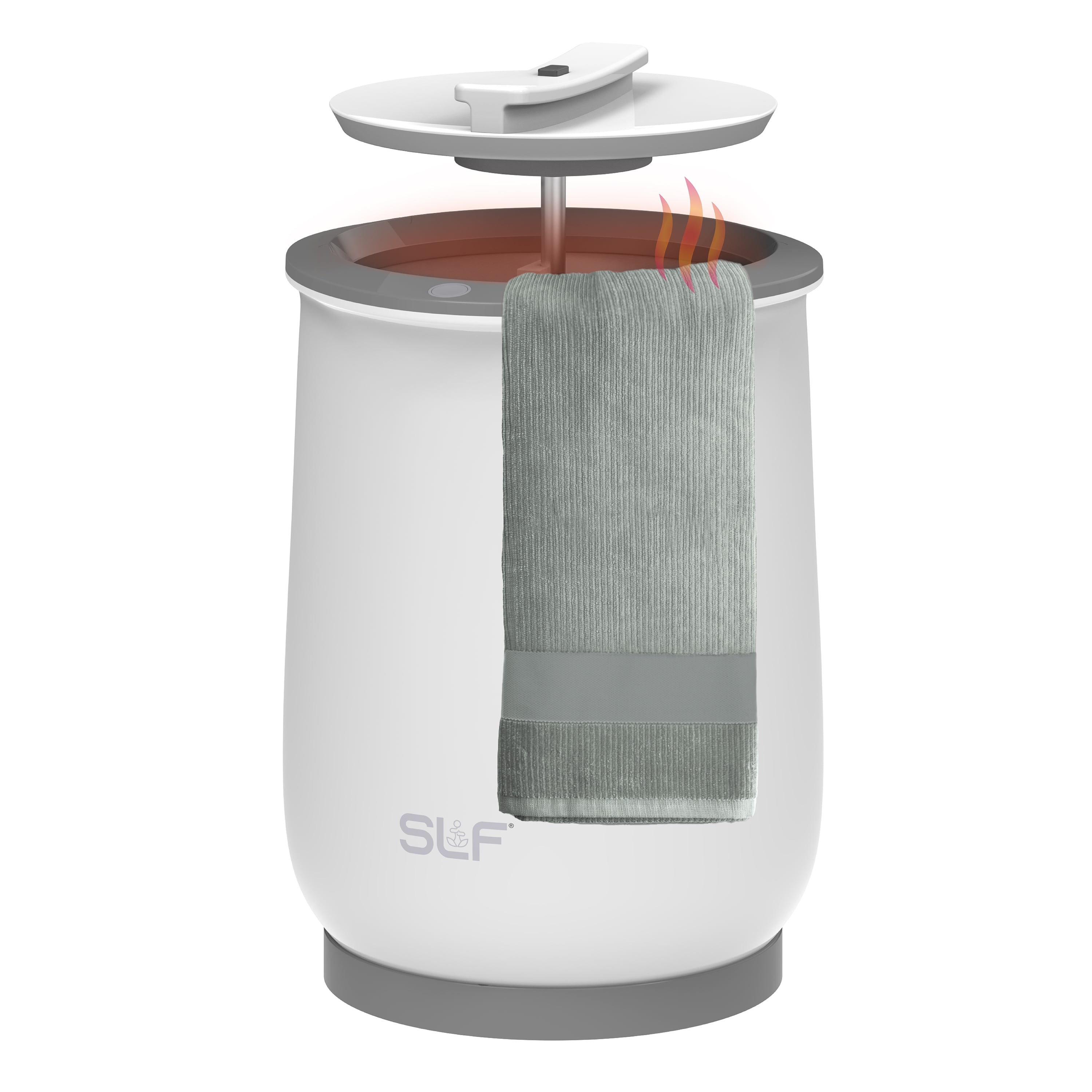 Luxury Large Towel Hot Warmer Bucket with Auto Shut Off-Fits Up to Two Oversized Towels in Gray