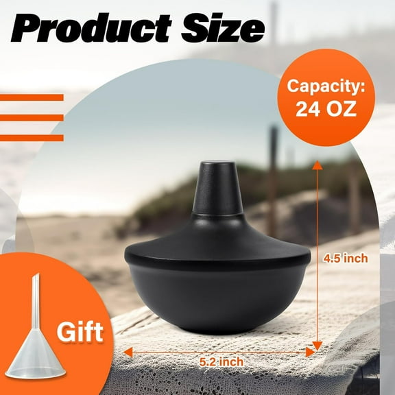 FGERFE-2-Pack Upgraded Tabletop Torches, 24 oz Citronella Torch Lights, Refillable Torch with Wicks, Covers, and Funnel Included - Ideal for Garden, Patio, Deck, Yard, Party, Landscape