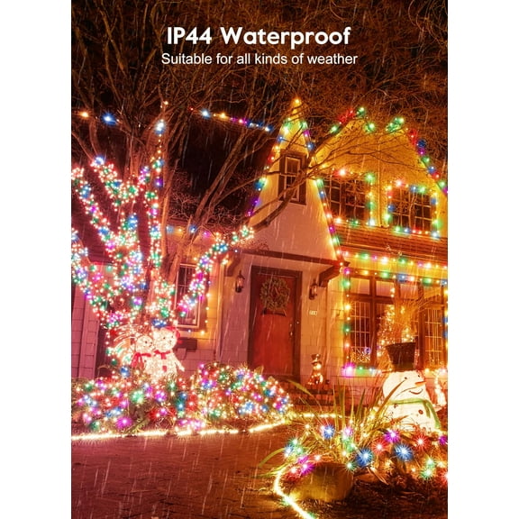 FGERFE-String Lights USB Operated, 39 FT 100 LED Mini Light with Remote and Timer, 8 Modes Twinkle Lights Waterproof for Xmas Outdoor Indoor Holiday Party Garden Decor, Pink & Multicolor