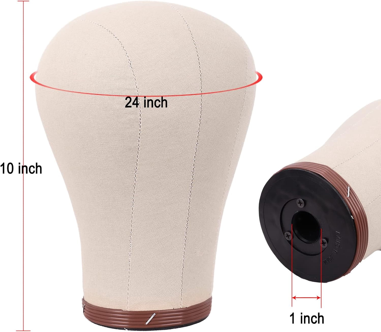 SLFR-24 Inch Wig Head Cork Canvas Block Head for Making Wigs Mannequin ...