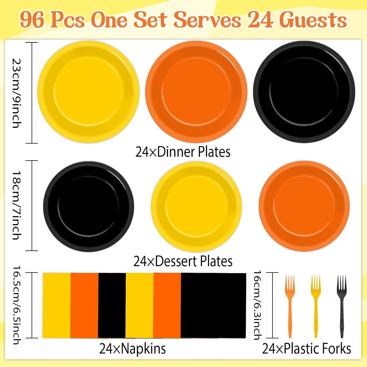 SLFR-96Pcs Construction Plates and Napkins Forks for Construction ...