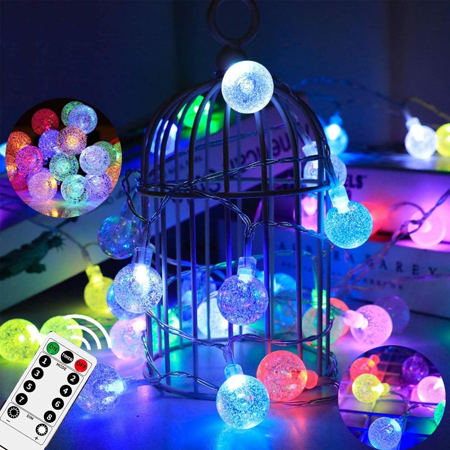 SLFR-Battery Color Changing String Lights - 33Ft 100 LED Battery ...