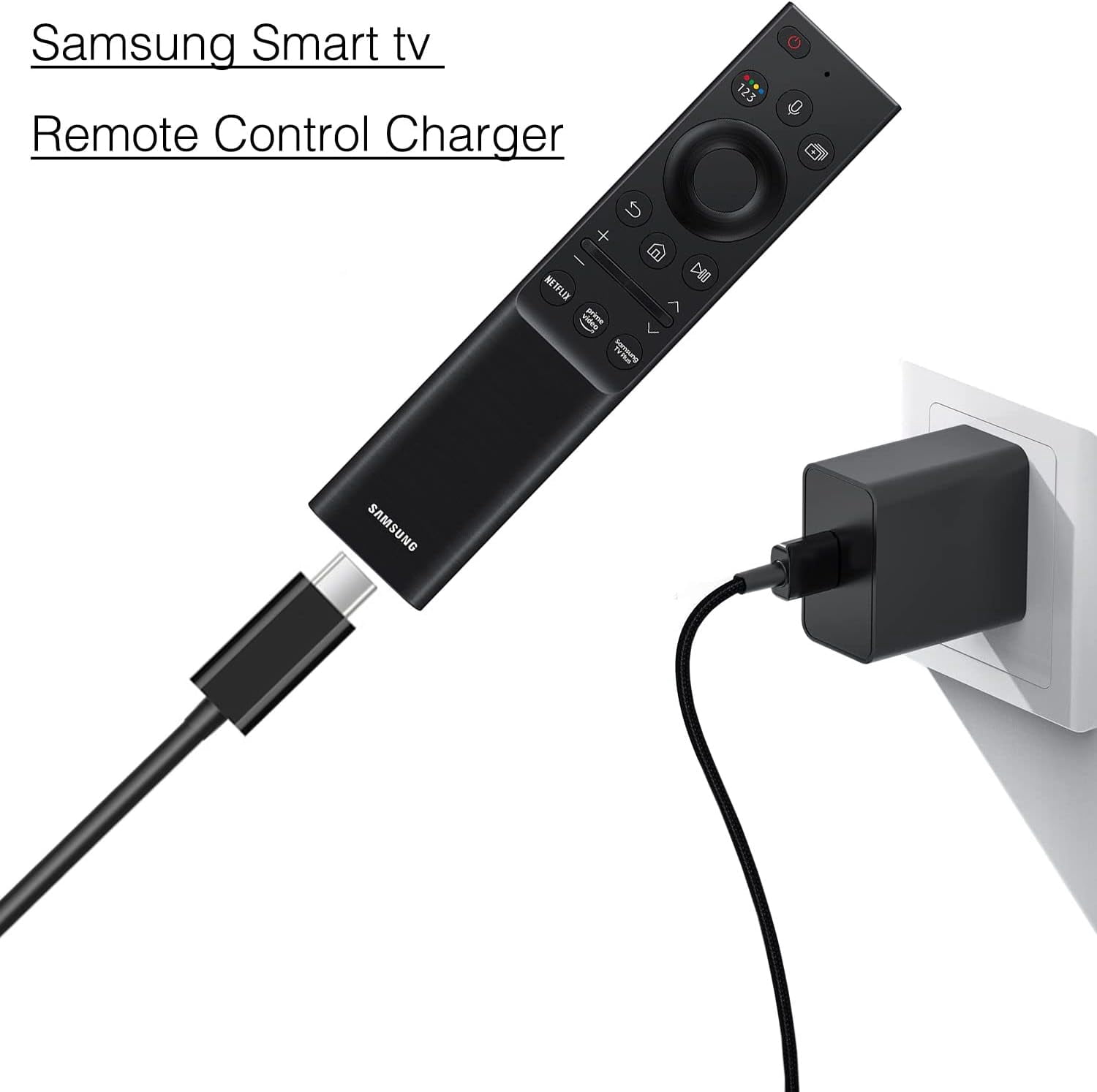 SLFR-Replacement Samsung tv Remote Control, USB C Charger Cord for ...