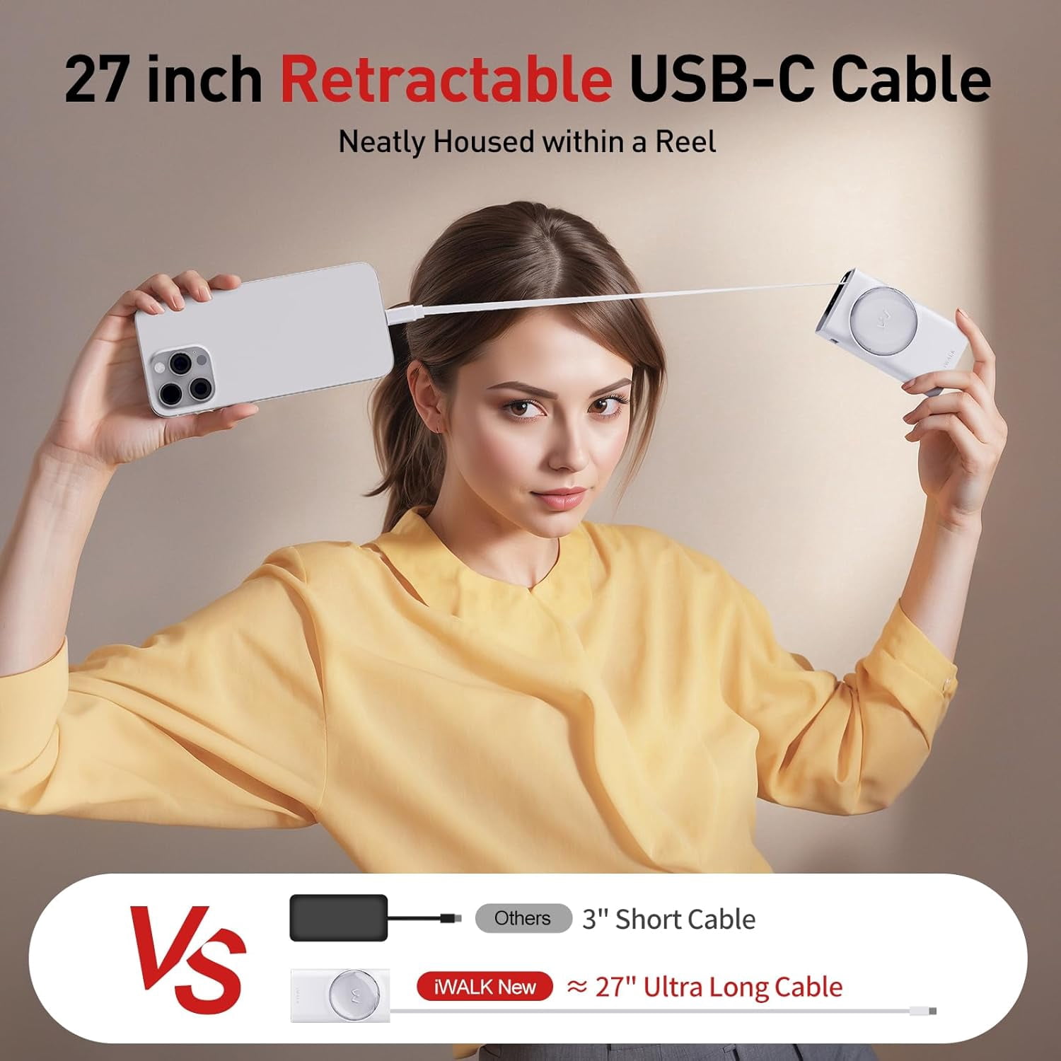 SLFS-Portable Charger 10000mAh, 30W Fast Charging Power Bank with Built ...