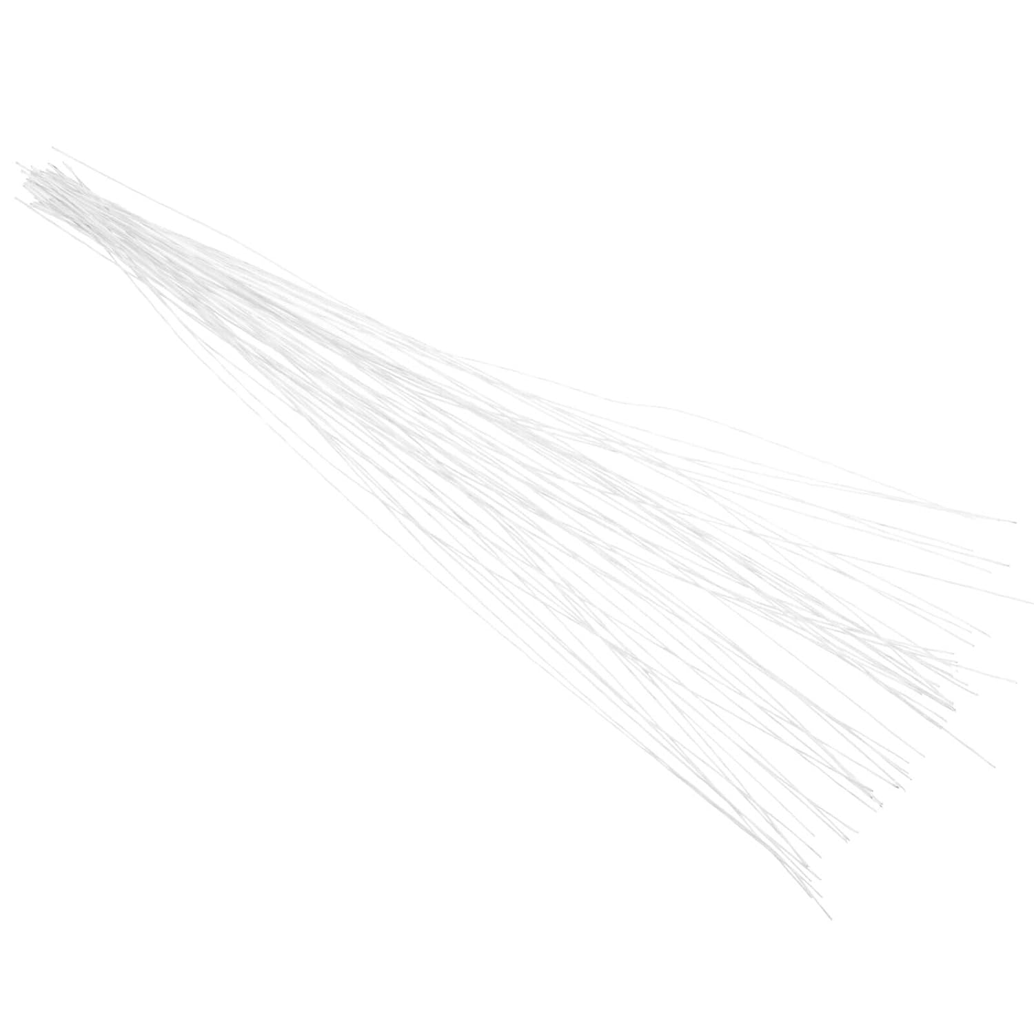 SLGHLSAHG 200Pcs 24 Gauge Floral Wire Stem,40cm/15.7inch,White Bendable
