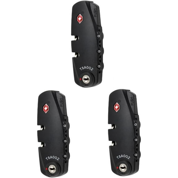 SLGHLSAHG 3pcs Zipper Locks for Backpacks Backpack Lock TSA Approved Luggage Locks Password Lock Backpack Zipper Lock Combination Lock Anti- Lock Security Lock Travel Outdoor A35811