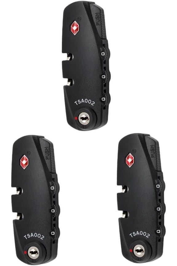 3pcs Zipper Locks for Backpacks Backpack Lock TSA Approved Luggage Locks Password Lock Backpack Zipper Lock Combination Lock Anti- Lock Security Lock Travel Outdoor A35811