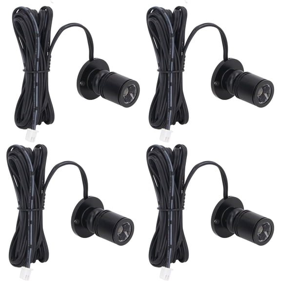 SLGHLSAHG 4pcs Dimmable Mini Spotlight USB Powered Art Light Adjustable Mini LED Accent Lights Closet Spotlight 5V for Porch Display Cabinets Jewelry Cabinets Entrance Channels (Black) A72538