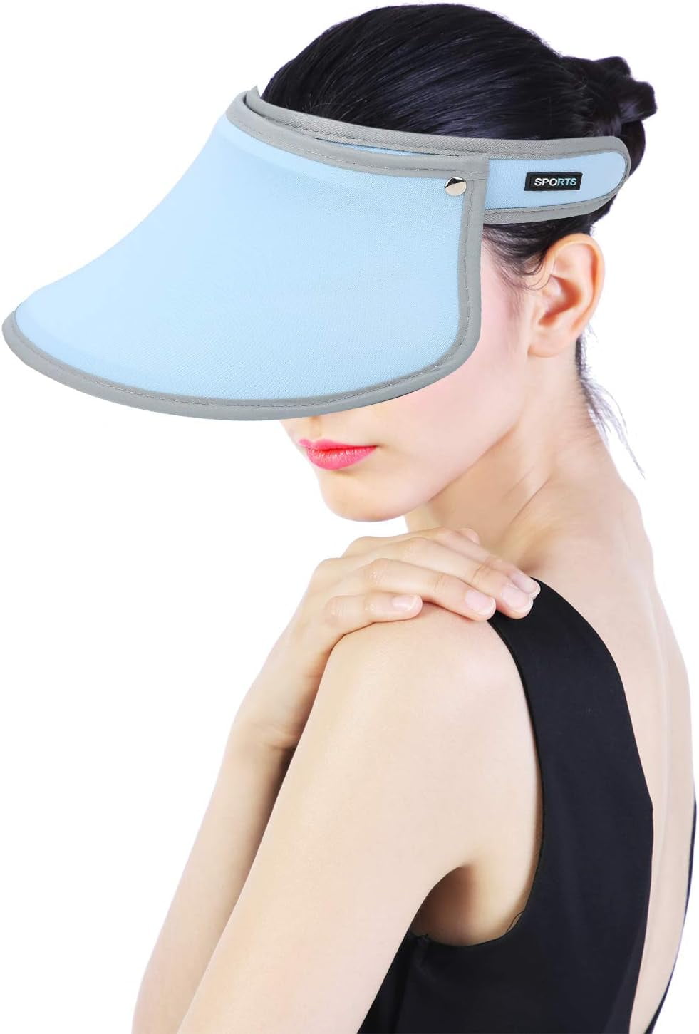 SLGHLSAHG Adjustable Sun Sports Visor, Blue Breathable Golf Sun Visor ...