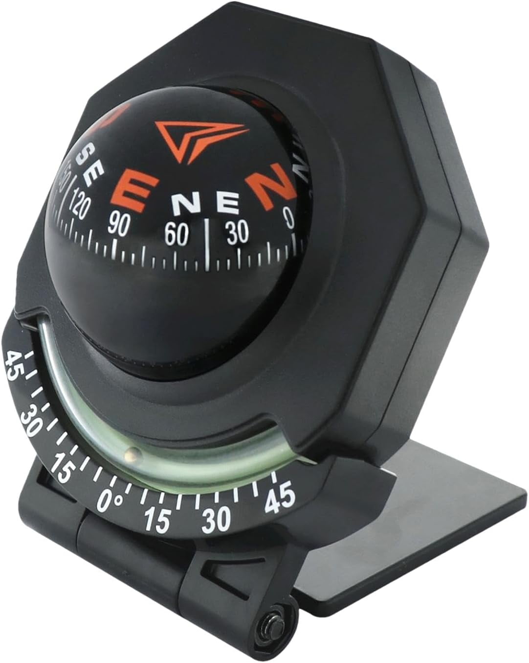 SLGHLSAHG Boat Compass | 180 Degree Car Compass | Adjustable Dashboard Compass | Boating Compass Dashboard Suction | Navigation Marine Compass for Marine Yacht Boat Ship Caravan Car A4589