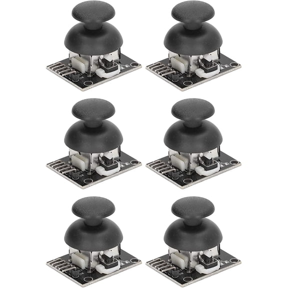 SLGHLSAHG Joystick Sensor,6 Sets Game Controller Module Joystick Module Joystick Control Module X Y Dual Axes Replacement Set Kit KY023 with Common Io Expansion Board and Attached Cable A16565