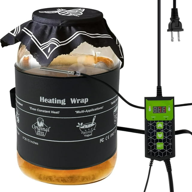 SLGHLSAHG Kombucha Heating Wrap, Kombucha Jar Heater Wrap with Digital