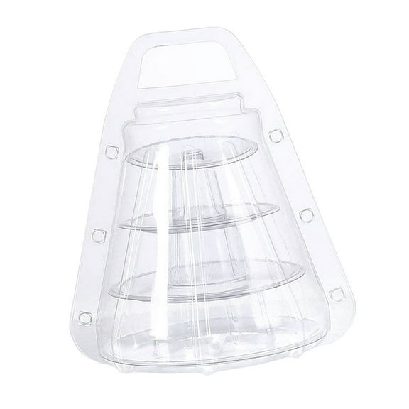 SLGHLSAHG Plastic 4 Tier Macaron Tower Display Macaron Stand & Box for French Macarons A26504