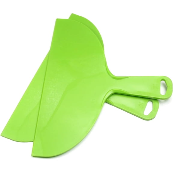 XD-Putty Knife 10" Putty Scraper Large Size Flexible Paint Scraper Tool for Spackling, Wallpaper Scraper Plastic Spreader, Spatula Scraper, Spackle Tools Green 2Pcs*1