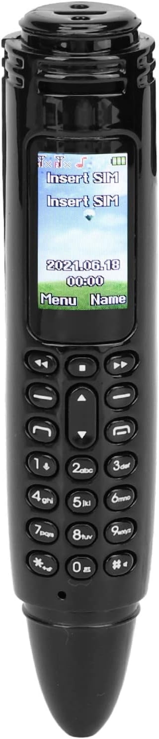 SLGHLSAHG Smallest Mobile Phone, BT Pen Mini Cell Phones with Camera, Tiny Unlocked Smartphone That Actually Work, Support GSM Dual SIM 32G Memory Card A73163