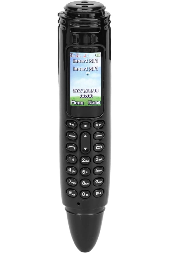 SLGHLSAHG Smallest Mobile Phone, BT Pen Mini Cell Phones with Camera, Tiny Unlocked Smartphone That Actually Work, Support GSM Dual SIM 32G Memory Card A73163