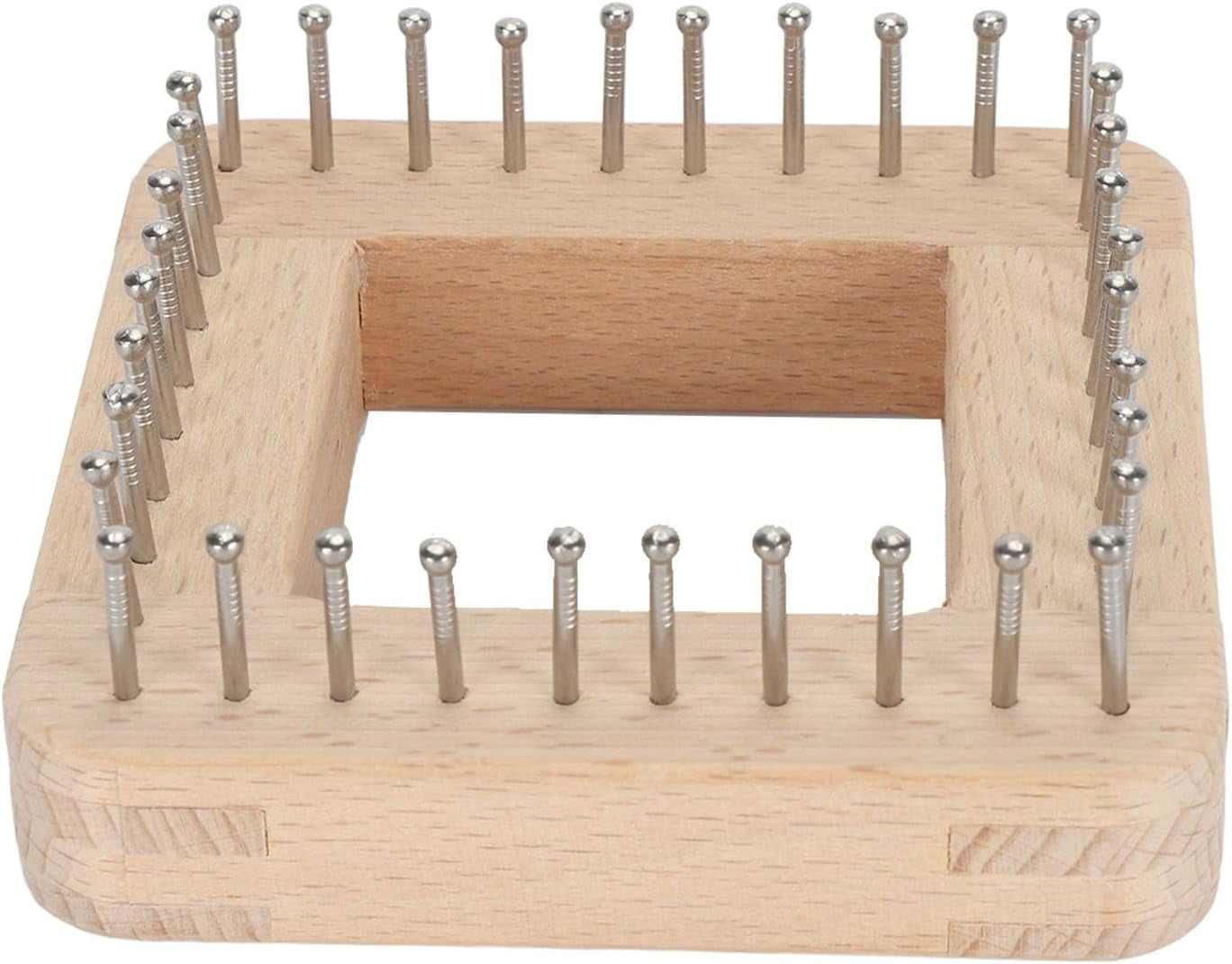 SLGHLSAHG Square Knitting Loom, Household Handmade Weaving Loom, DIY Handcraft Wood Knitting Board Knitting Tool for Weaving Hat, Scarf, Blanket, Shawl for Children & Adults (10 * 10cm) A2542