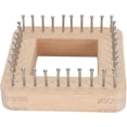 thumbnail image 1 of SLGHLSAHG Square Knitting Loom, Household Handmade Weaving Loom, DIY Handcraft Wood Knitting Board Knitting Tool for Weaving Hat, Scarf, Blanket, Shawl for Children & Adults (10 * 10cm) A2542, 1 of 8