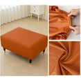 thumbnail image 1 of SLGHLSAHG Waterproof PU Leather Ottoman Cover Rectangle Footstool Cover Stretch Ottoman Slipcovers Solid Color Modern Style Footrest Protectors with Elastic Bottom (Color : 02, Size : X-Large) A5942, 1 of 7