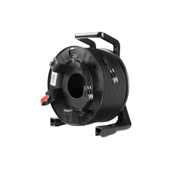 SLHETONG 2000ft(610m) Outdoor Armored Fiber Optic Cable ST to ST 2 Strands Single Mode with Fiber Tactical Cable Reel