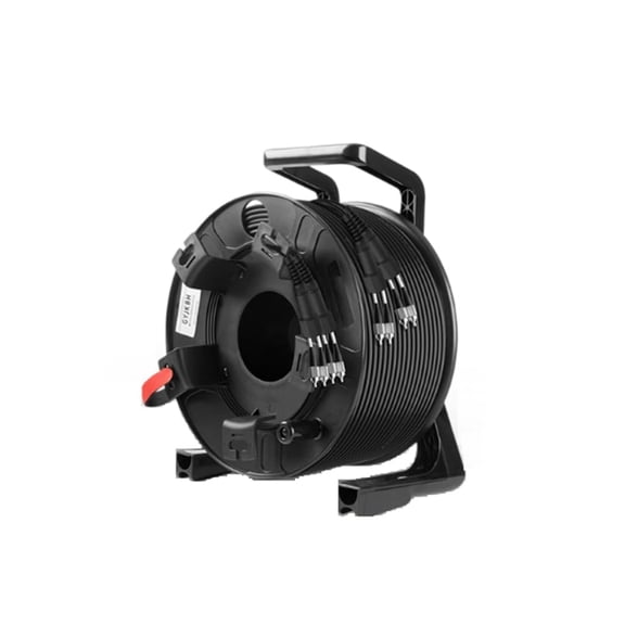 SLHETONG 2000ft(610m) Outdoor Armored Fiber Optic Cable ST to ST 4 Strands Single Mode with Fiber Tactical Cable Reel
