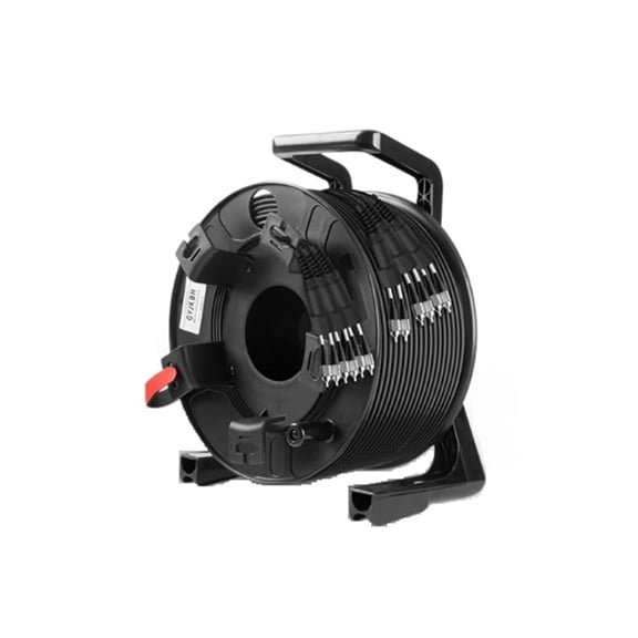 SLHETONG 300ft(92m) Outdoor Armored Fiber Optic Cable ST to ST 6 Strands Single Mode with Fiber Tactical Cable Reel